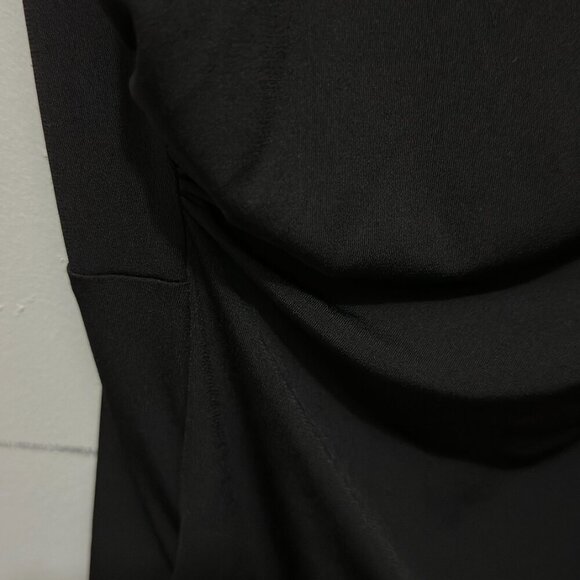 332 Michael Kors | EUC Women’s Black Draped Shoulder Sheath Dress (Size M) - Picture 6 of 15